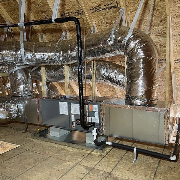 Benson Comfort residential heat pump installation.